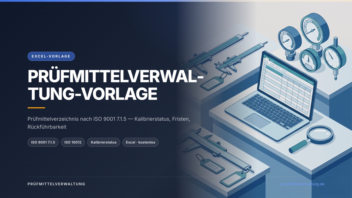 Vorschau: Prüfmittelverwaltung-Vorlage (Excel)